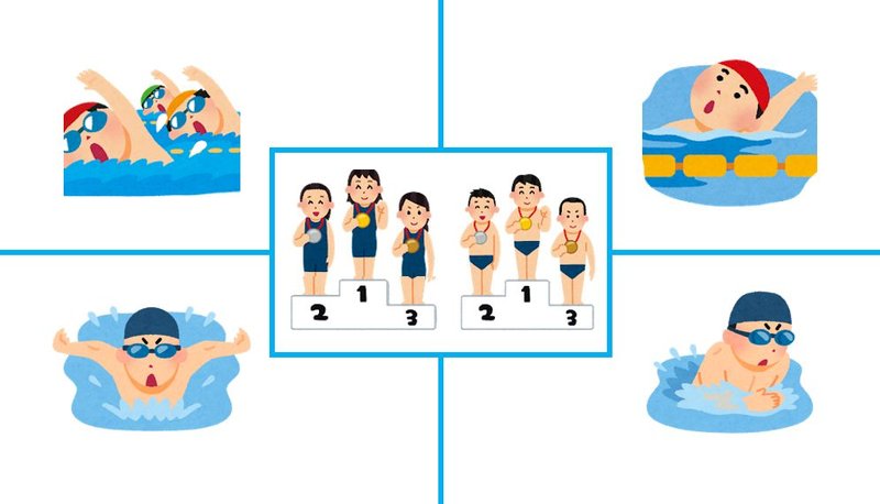 1）水泳
