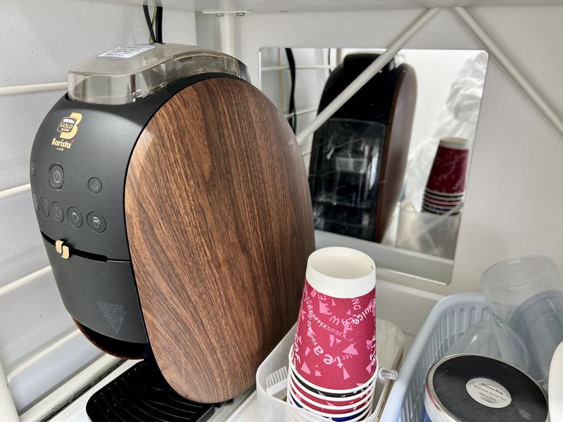 コーヒーメーカーに鏡