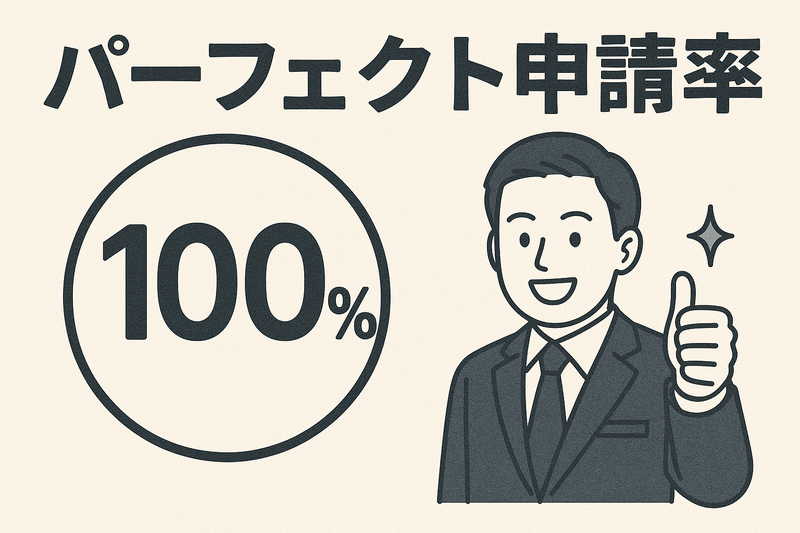 完璧申請率とビジネスマン