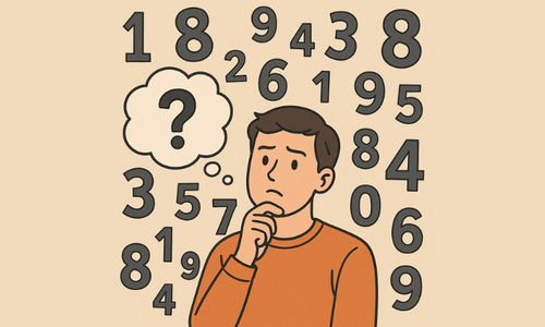 数字について考える人