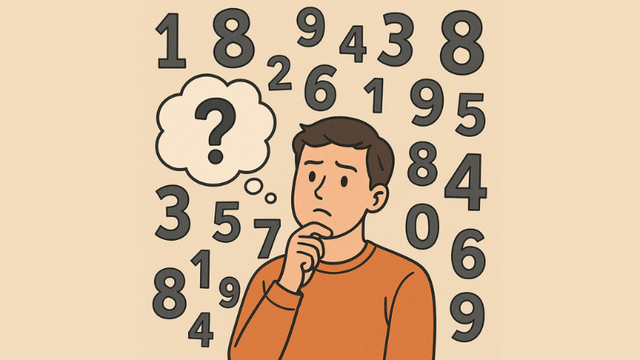 数字について考える人