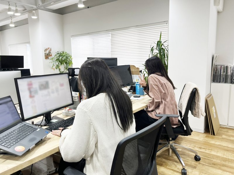 沖田さんの作業風景