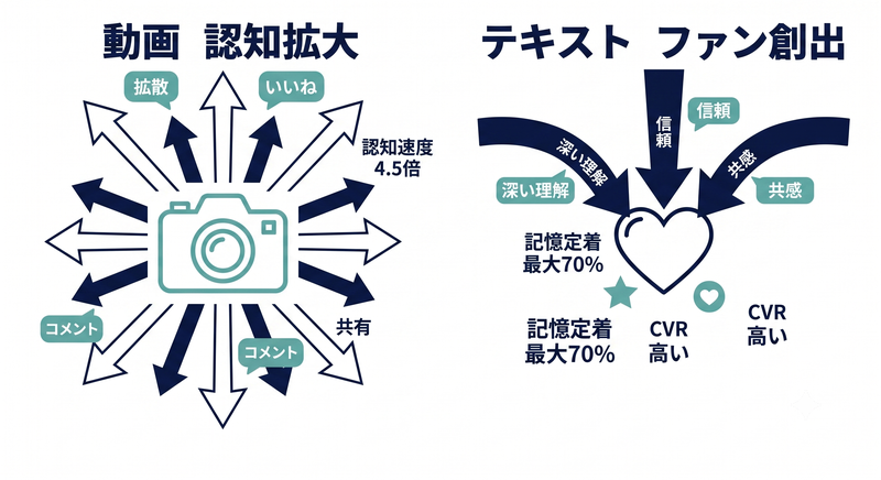 動画とテキスト